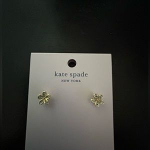 NWT Kate Spade Aquamarine Gleaming Garden Flower Studded Earrings with Bag